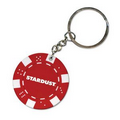 Red Poker Chip Keychain